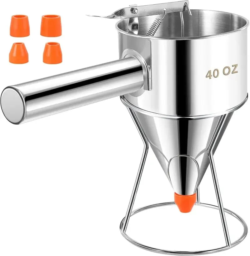 Pancake Batter Dispenser 20OZ/40 OZ | Funnel Cake Dispenser With Stand